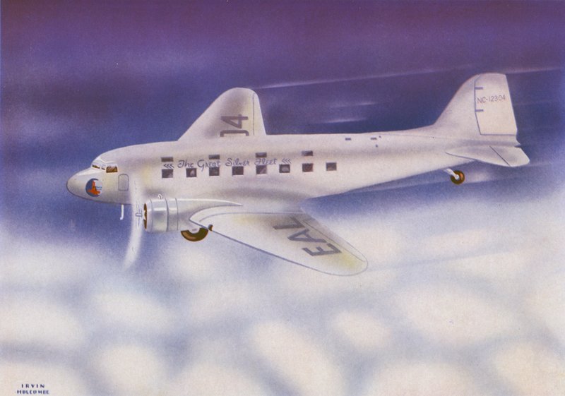 Douglas DC-3 (renkli lito) by Irvin L. Holcombe