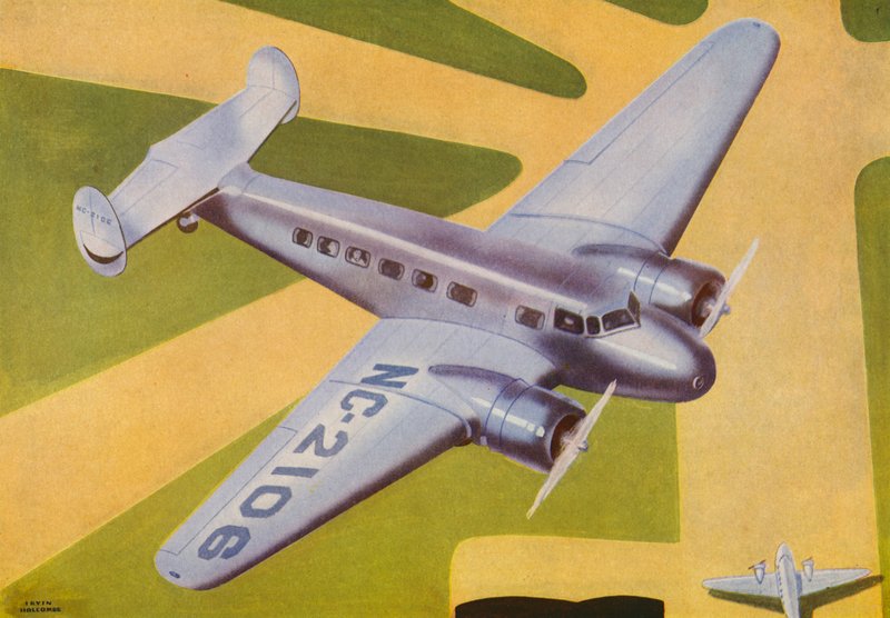 Lockheed Electra (renkli lito) by Irvin L. Holcombe