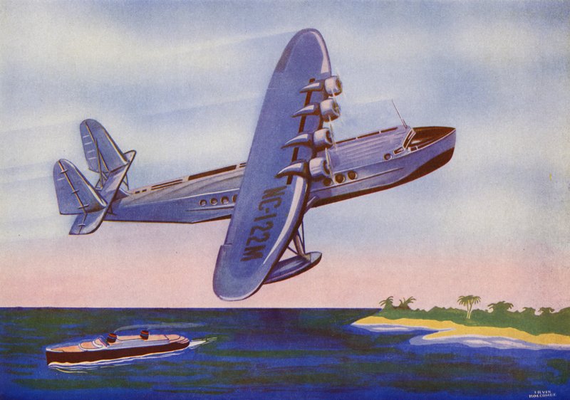 Sikorsky S-42, Bermuda Clipper (renkli lito) by Irvin L. Holcombe