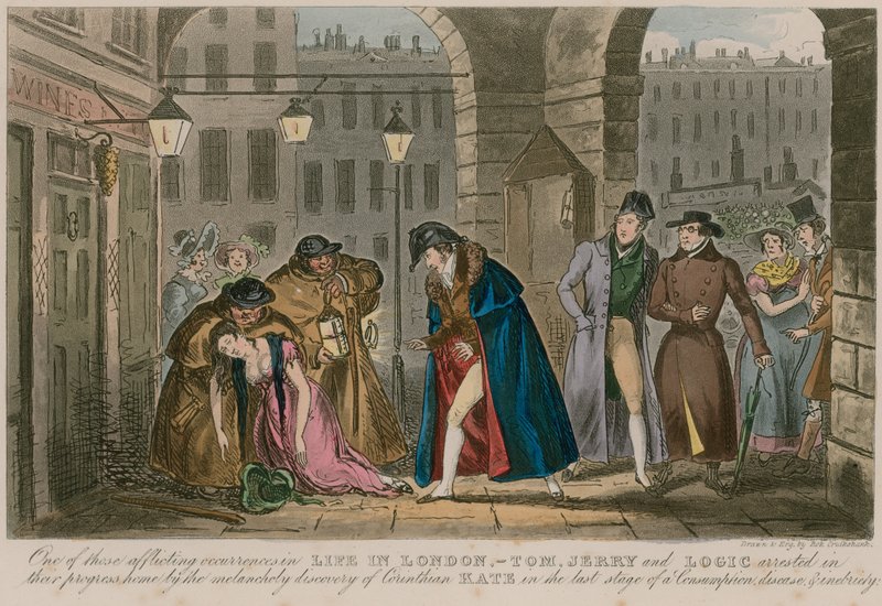 One of those afflicting occurrences in Life in London  by Isaac Robert Cruikshank