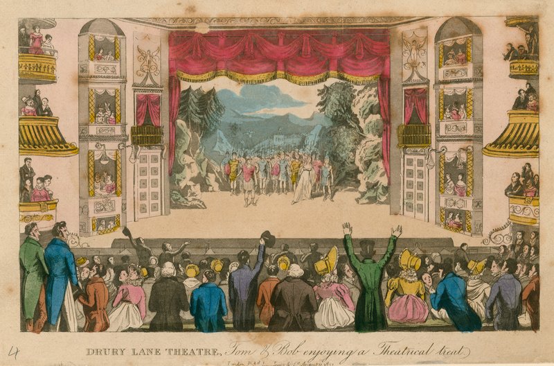 Drury Lane Tiyatrosu, Londra by Isaac, Robert and George Cruikshank