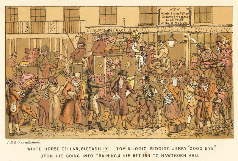 Beyaz At Mahzeni, Piccadilly by Isaac, Robert and George Cruikshank