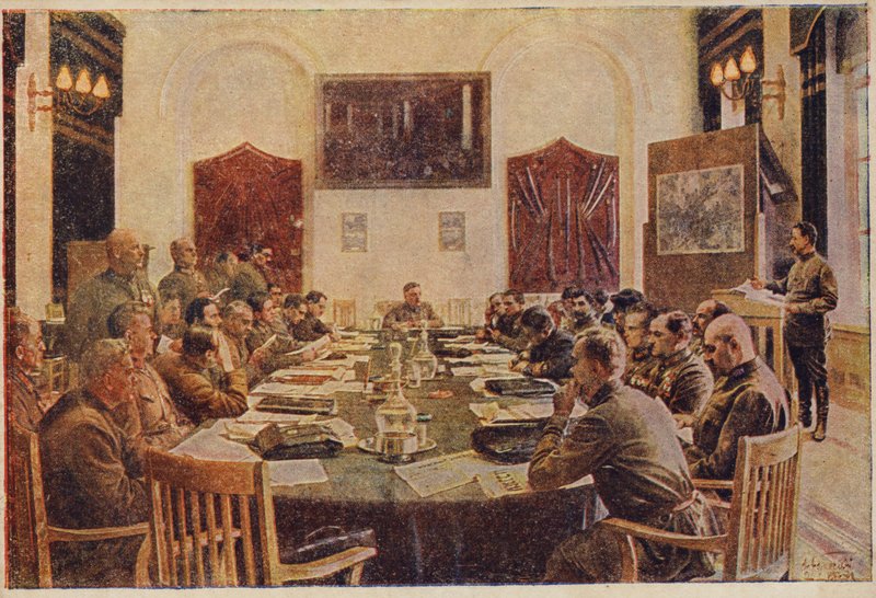 Devrimci Askeri Konsey Toplantısı, Sovyet Rusya. c1925-1934 by Isaak Israilevich Brodsky