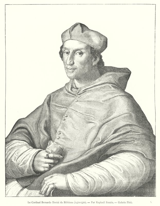 Kardinal Bernardo Dovizi da Bibbiena, 1470-1520, Par Raphael Sanzio, Galerie Pitti by Italian School
