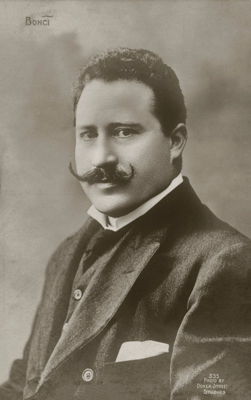 Alessandro Bonci, İtalyan opera sanatçısı (b/w fotoğraf) by Italian Photographer