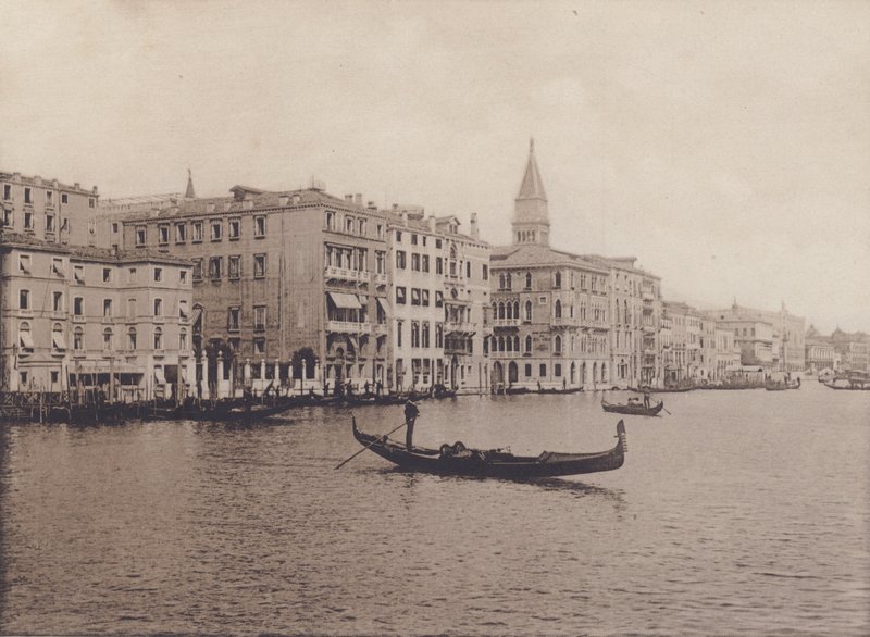 Grand Canal, Oteller (s / b fotoğraf) by Italian Photographer