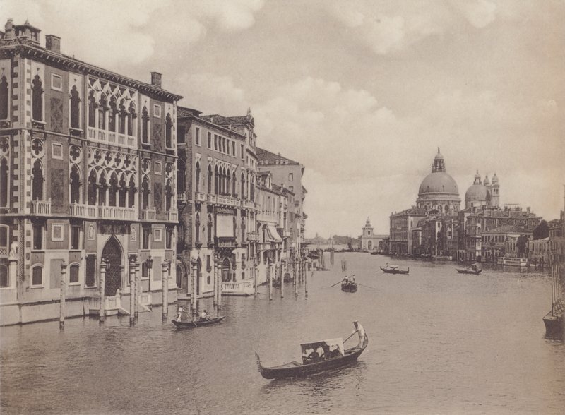 Büyük Kanal Ve Selam Kilisesi (s / b fotoğraf) by Italian Photographer