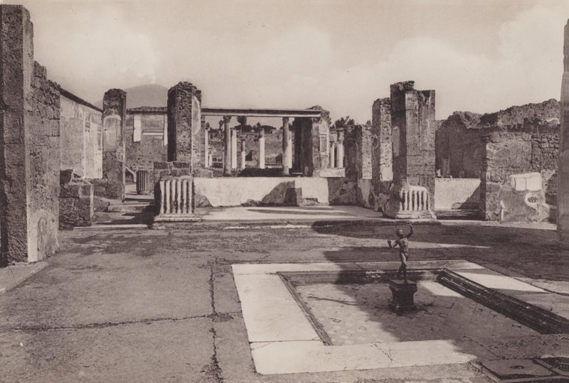 Casa Del Fauno Danzante, Dans Eden Faun Evi (s/b fotoğraf) by Italian Photographer