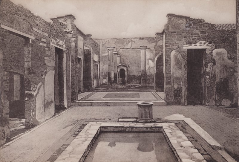 Casa Del Poeta Tragico, Trajik Şairin Evi (s/b fotoğraf) by Italian Photographer