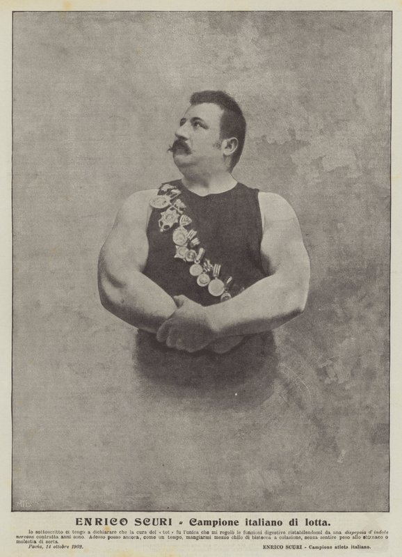 Enrico Scuri, İtalyan güreş şampiyonu by Italian Photographer