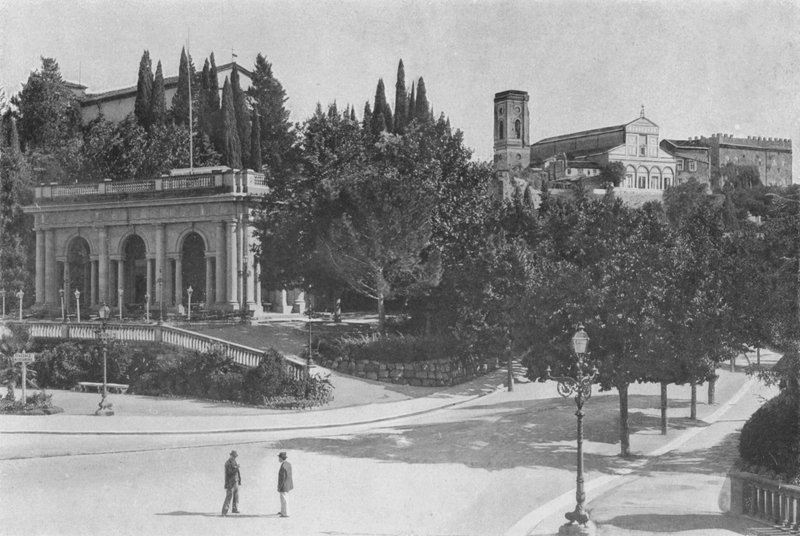 Floransa, San Miniato al Monte Kilisesi (s / b fotoğraf) by Italian Photographer
