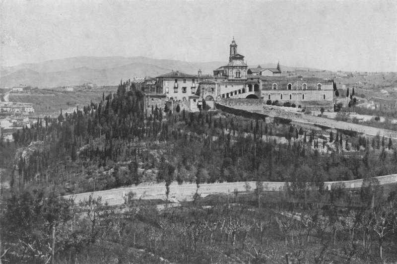Floransa, Çevre, Certosa Manastırı Panoraması (s / b fotoğraf) by Italian Photographer