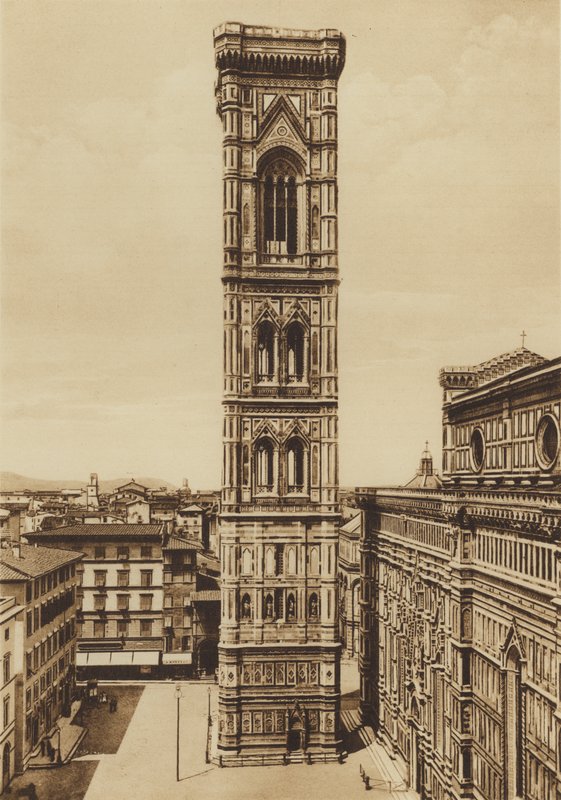 Firenze / Floransa: Katedral, Campanile, Giotto (s / b fotoğraf) by Italian Photographer