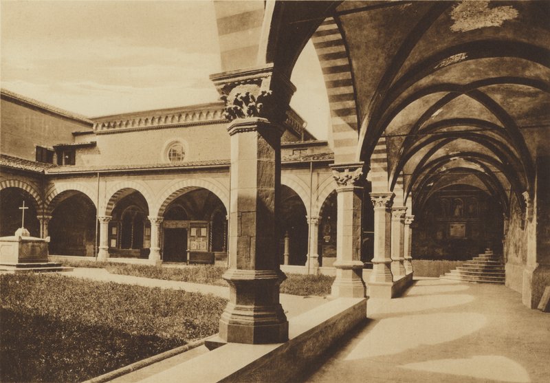 Firenze / Floransa: S Maria Novella Kilisesi, Yeşil Manastır, Fra Giovanni da Carpi (s / b fotoğraf) by Italian Photographer
