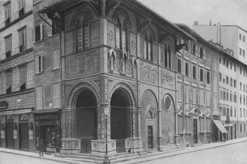 Floransa, Loggia del Bargello (s / b fotoğraf) by Italian Photographer