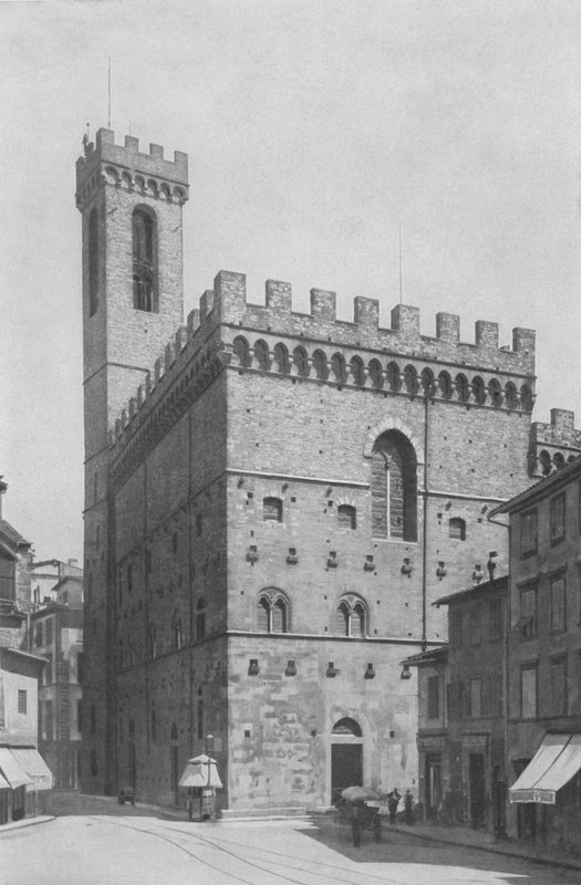 Floransa, Palazzo del Podesta, Ulusal Müze (s / b fotoğraf) by Italian Photographer
