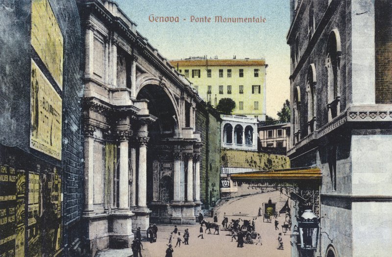 Cenova, Anıtsal Köprü (renkli fotoğraf) by Italian Photographer