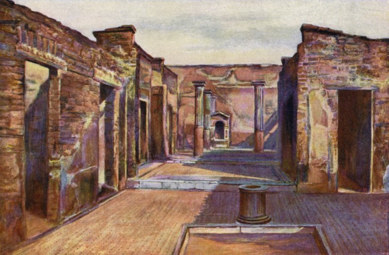 Trajik Şairin Evi, Pompeii, İtalya (renkli fotoğraf) by Italian Photographer