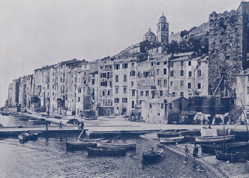 İtalya: Golfe de la Spezia, Portovenere (s / b fotoğraf) by Italian Photographer