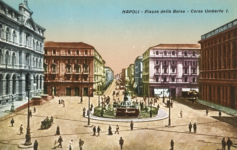 Napoli, İtalya, Piazzo Della Borsa, Corso Umberto I by Italian Photographer
