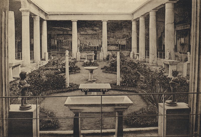 Napoli: Pompeii, Casa Dei Vetti (s/b fotoğraf) by Italian Photographer