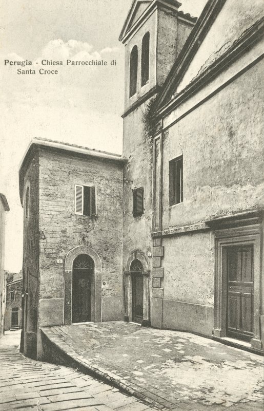 Perugia: Santa Croce Bölge Kilisesi (b/w fotoğraf) by Italian Photographer