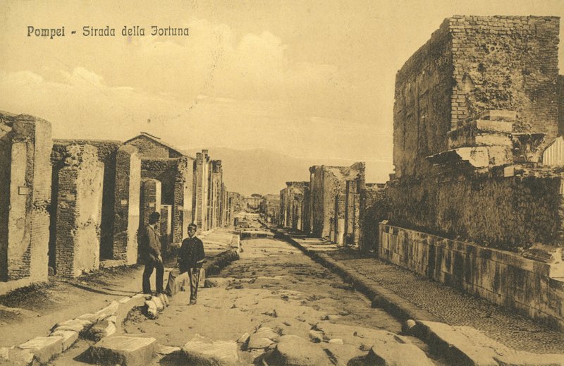 Pompeii, İtalya, Strada Della Fortuna by Italian Photographer
