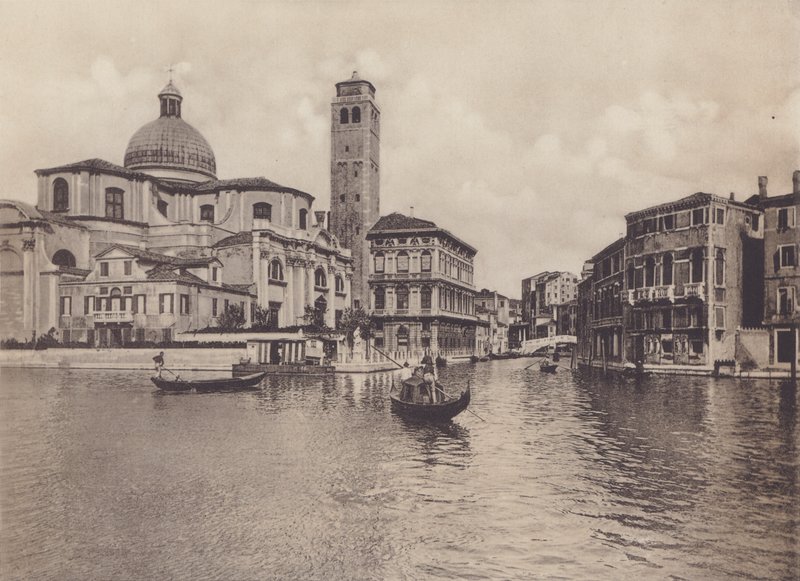 Rio Cannareggio E Palazzo Labia (s/b fotoğraf) by Italian Photographer