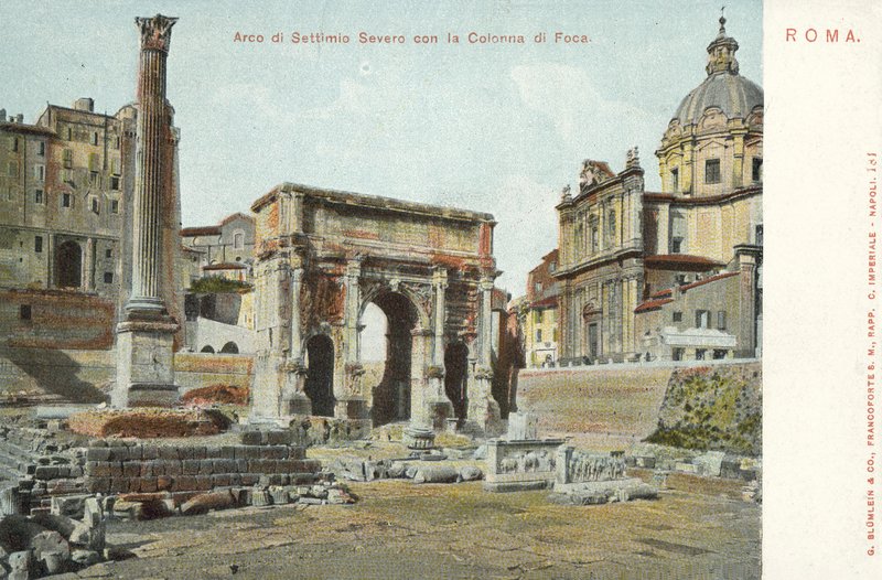 Roma, İtalya, Septimius Severus Kemeri, Foça Sütunu by Italian Photographer