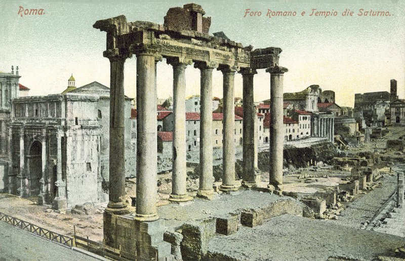 Roma, İtalya, Roma Forumu, Satürn Tapınağı by Italian Photographer