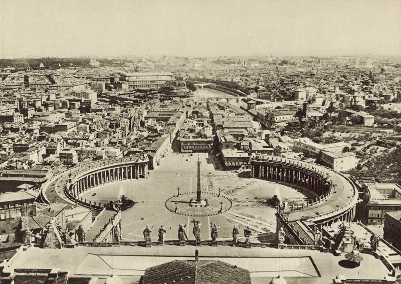 S Peters Meydanı ve Kubbeden alınan Şehir Panoraması by Italian Photographer
