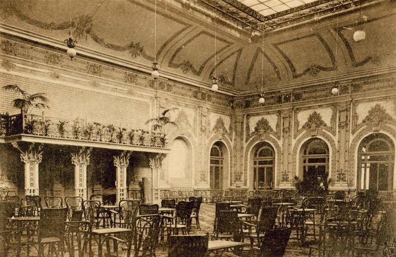San Remo, Casino Municipale, Kış Bahçesi (s / b fotoğraf) by Italian Photographer