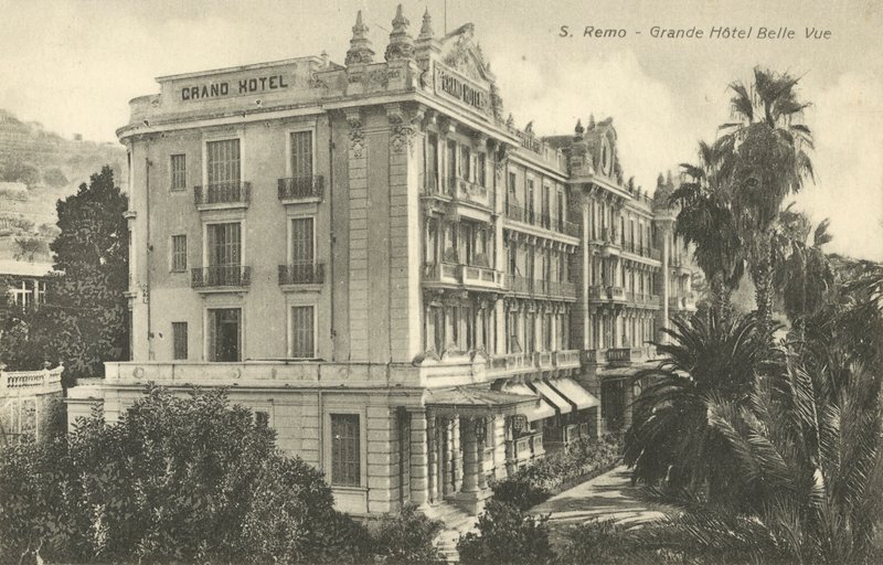 San Remo, İtalya, Grande Hotel Belle Vue by Italian Photographer