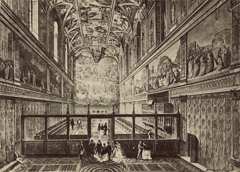 XV yüzyılda J de Dolci tarafından inşa edilen Sistine Şapeli by Italian Photographer
