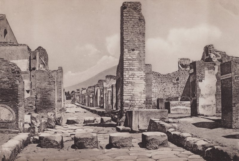 Strada Stabiana, Stabiae Caddesi (s/b fotoğraf) by Italian Photographer