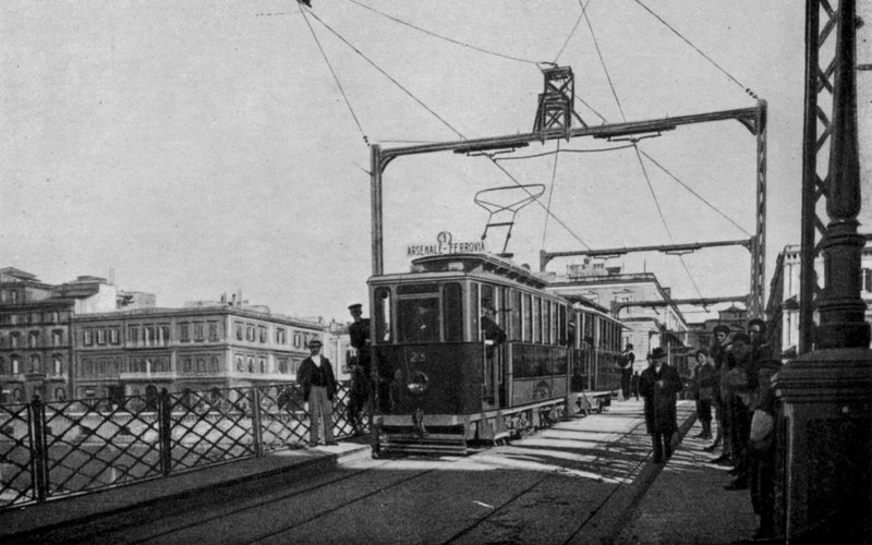 Taranto, Salıncak köprüsü (s / b fotoğraf) by Italian Photographer