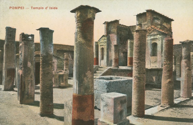 İsis Tapınağı, Pompeii (renkli fotoğraf) by Italian Photographer