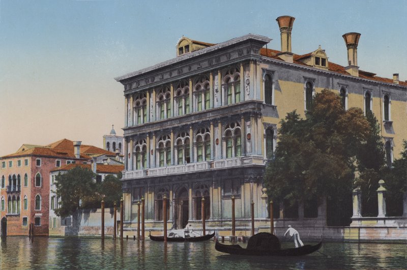 Venedik, Büyük Kanal, Palazzo Vendramin (renkli fotoğraf) by Italian Photographer