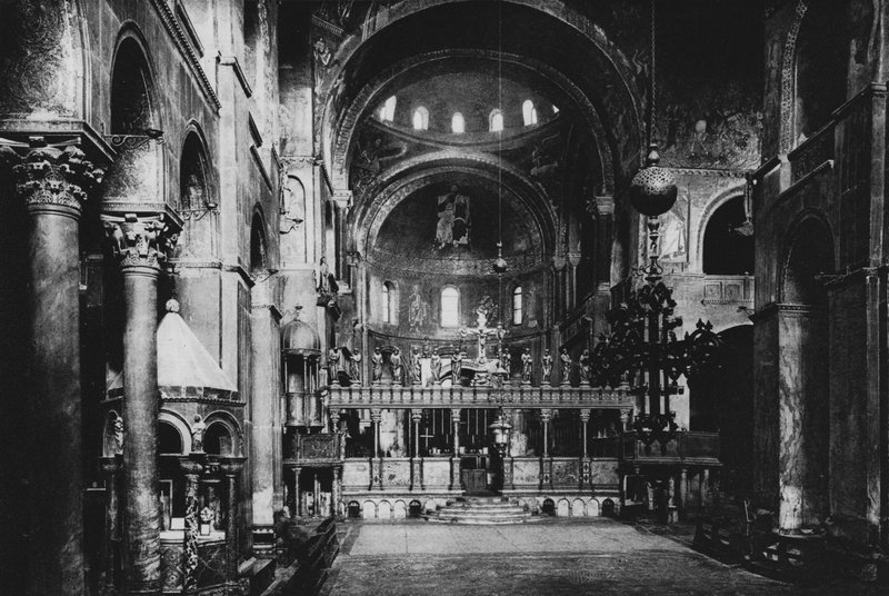 Venedik, S Marco Kilisesi, İç (s / b fotoğraf) by Italian Photographer