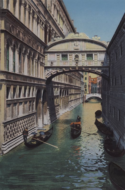 Venedik, Ahlar Köprüsü (renkli fotoğraf) by Italian Photographer