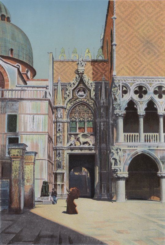 Venedik, Porta della Carta (renkli fotoğraf) by Italian Photographer