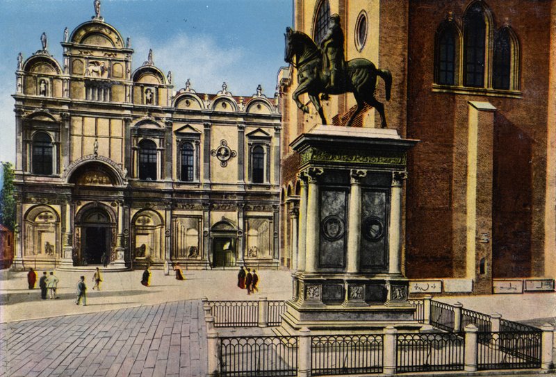 Venedik / Venice: B Colleoni Anıtı (renkli fotoğraf) by Italian Photographer