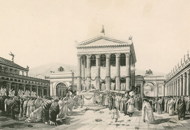 Sivil Forumda Sevinmek İçin Bir Kurban (gravür) by Italian School