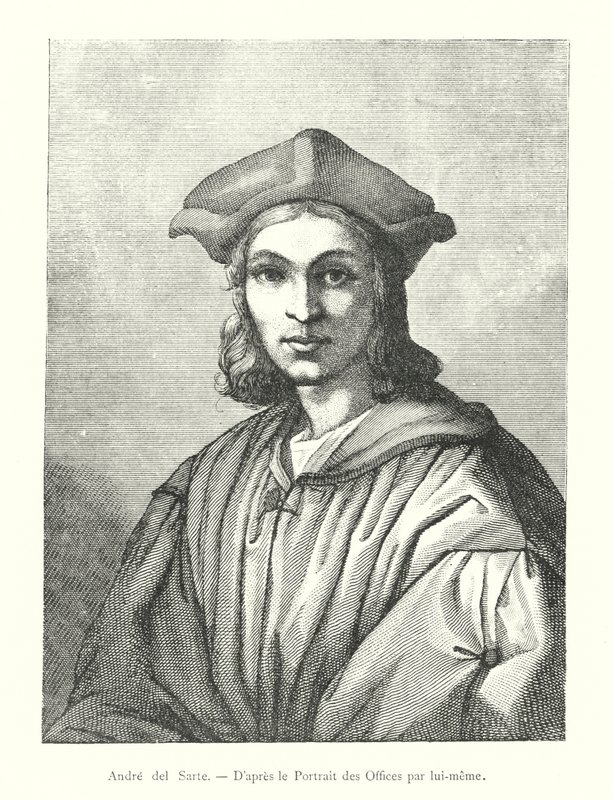 Andre del Sarte, Kendi Yaptığı Uffizi Portresinden Sonra (gravür) by Italian School