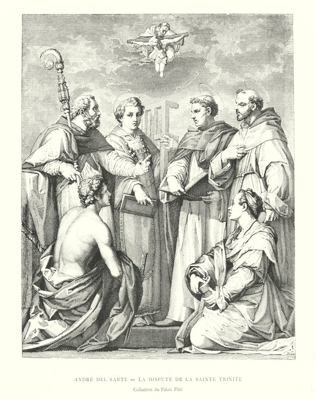 Andre del Sarte, Kutsal Üçlü Anlaşmazlık, Pitti Sarayı Koleksiyonu (gravür) by Italian School