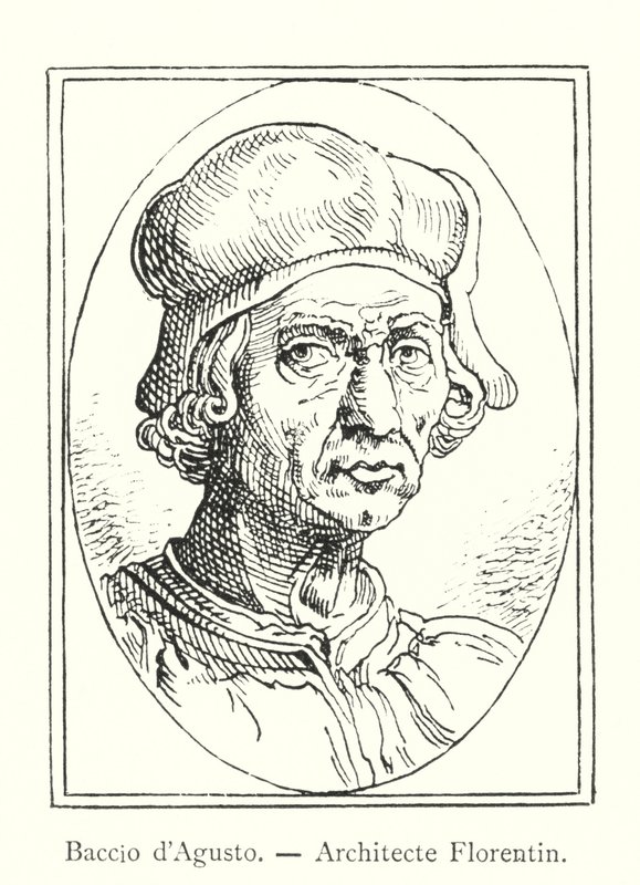 Baccio d'Agusto, Floransalı Mimar (gravür) by Italian School