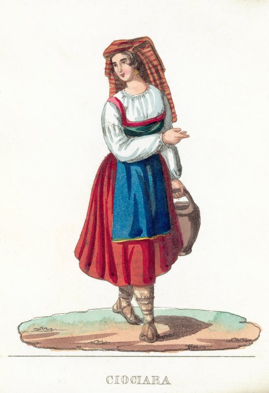 Ciociara (renkli gravür) by Italian School