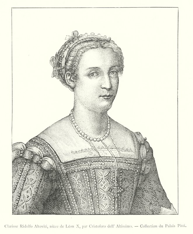 Clarisse Ridolfo Altoviti, yeğeni de Leon X, par Cristoforo dell 'Altissimo, Collection du Palais Pitti (gravür) by Italian School