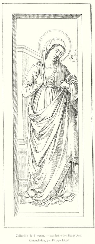 Floransa Koleksiyonu, Güzel Sanatlar Akademisi, Müjde, Filippo Lippi (gravür) by Italian School