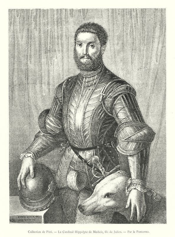 Pitti koleksiyonu, Kardinal Hippolyte de Medici, Julien'in oğlu, Pontormo tarafından (gravür) by Italian School